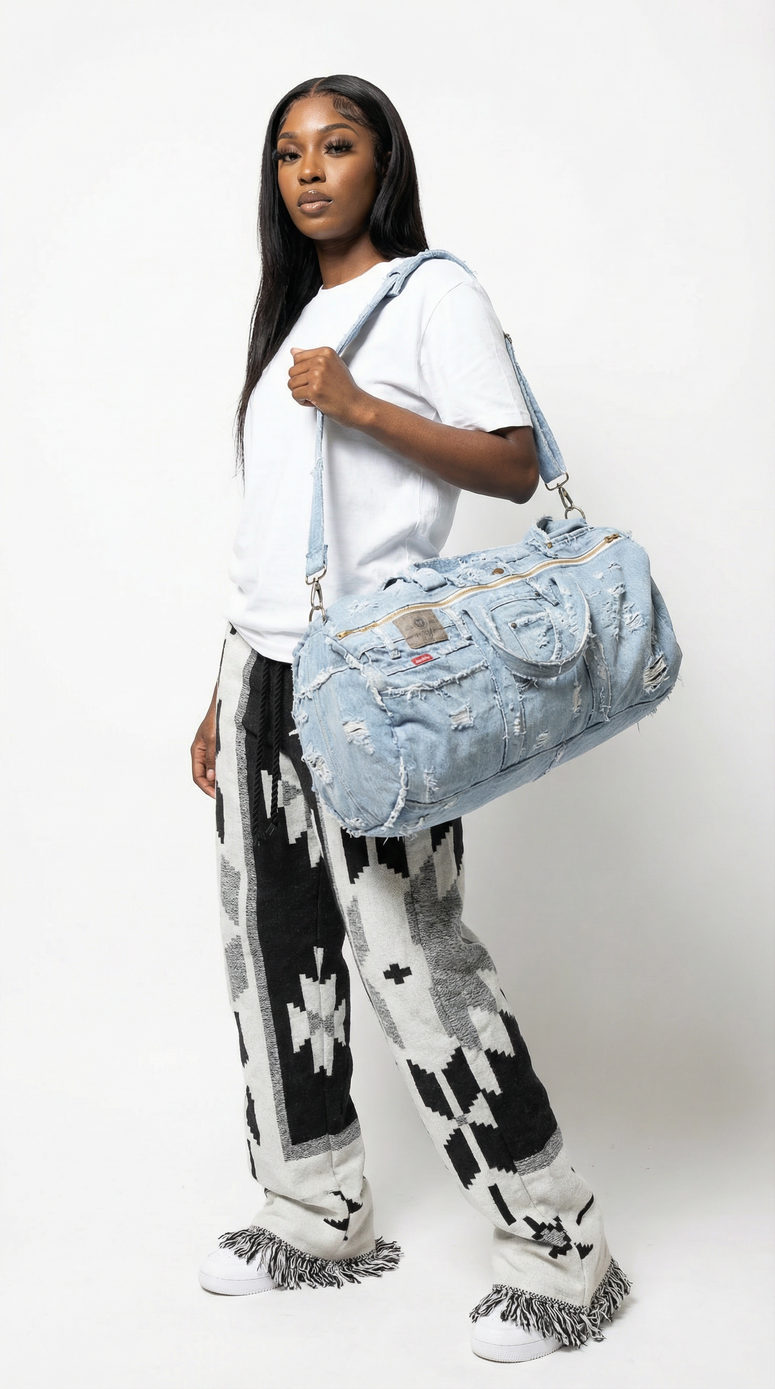 Light Denim Blue Duffle